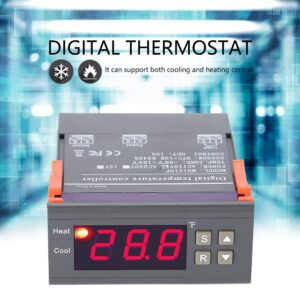 Digital Temperature Controller, Thermostat Fahrenheit Sensor MH1210F Digital Temperature Control Controller Thermostat 58~194℉ Fahrenheit Sensor AC110V