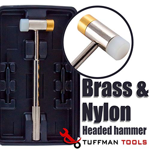 Brass Pin Punch Set with Hammer, Steel and Plastic, the Hammer is Brass/Polymer comes with a Carry Case, Gunsmithing Maintenance Punches