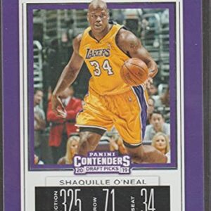 2019-20 Panini Contenders Draft Picks Season Ticket Three Dashes on Back #47 Shaquille O'Neal Los Angeles Lakers Official NBA Basketball Trading Card in Raw (NM or Better) Condition