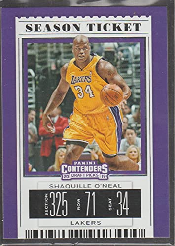 2019-20 Panini Contenders Draft Picks Season Ticket Three Dashes on Back #47 Shaquille O'Neal Los Angeles Lakers Official NBA Basketball Trading Card in Raw (NM or Better) Condition