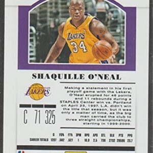 2019-20 Panini Contenders Draft Picks Season Ticket Three Dashes on Back #47 Shaquille O'Neal Los Angeles Lakers Official NBA Basketball Trading Card in Raw (NM or Better) Condition