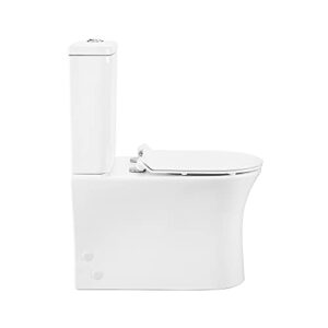 Swiss Madison SM-2T120 Calice Two Piece Elongated Rear Outlet Toilet, Dual Flush