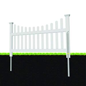 Zippity Outdoor Products ZP19041 No Dig All American Fence, White