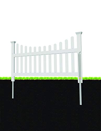 Zippity Outdoor Products ZP19041 No Dig All American Fence, White