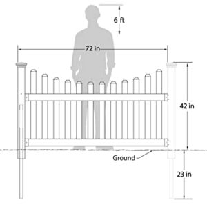 Zippity Outdoor Products ZP19041 No Dig All American Fence, White