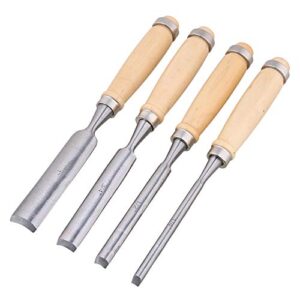 4PCS Semicircle Wood Carving Hand Chisel Tool Set Woodworking Gouges