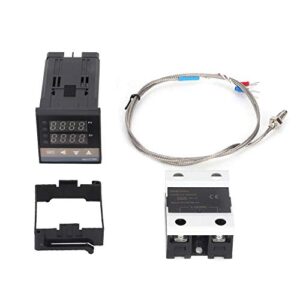 thermostat, 0-400℃ led pid ac110v-240v temperature controller digital thermostat kit used in electric power,chemical industry,injection molding,food,incubator