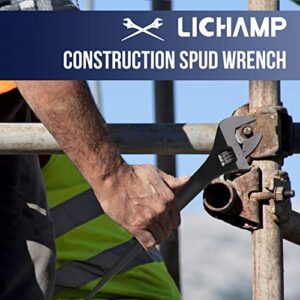 Lichamp 12-Inch Adjustable Construction Spud Wrench