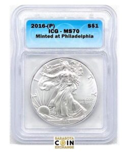 2016 none silver eagle $1 us mint ms-70