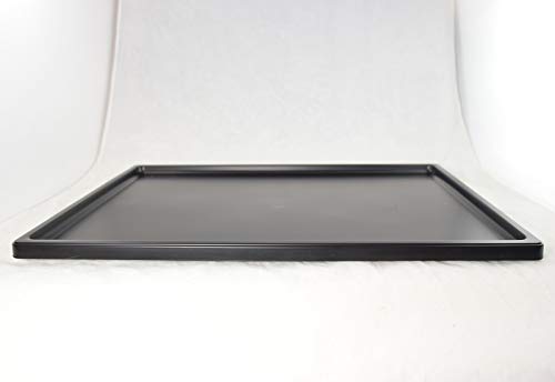 Japanese Black Plastic Humidity/Drip Tray for Bonsai Tree and Indoor Plant - 16"x 11.75"x 0.75"