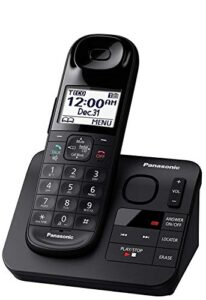 panasonic kx-tgl430b dect 6.0 landline telephone (1 handset, black) (renewed)