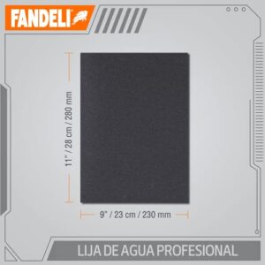 Fandeli | Waterproof Sandpaper | for Car Polishing, Wooden Furniture Sanding and Metal Sanding | Water Resistant (Assorted Grits (220, 320, 400))