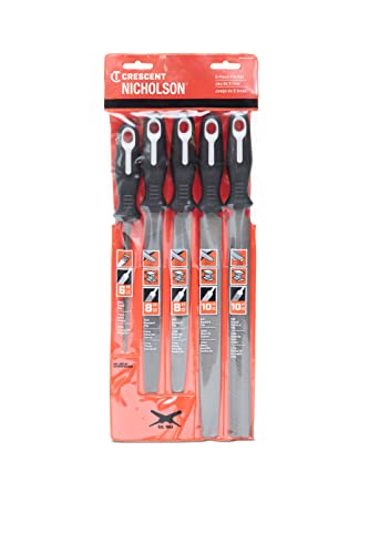 Nicholson Crescent 5 Pc General Purpose File Set with Ergonomic Handles - 22040HNNN