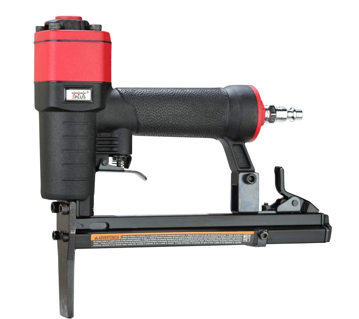 3PLUS H7116LSP-KT 22 Gauge 3/8-Inch Crown Pneumatic Upholstery Stapler with Long Nose, Air Stapler Kit, with 6000 Staples, 1/4-Inch to 5/8-Inch