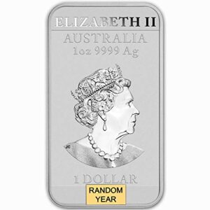 2018 - Present (Random Year) Lot of (10) 1 oz Silver Bars Australia Perth Mint Dragon Series Rectangular Coins Brilliant Uncirculated with Certificates of Authenticity $1 BU