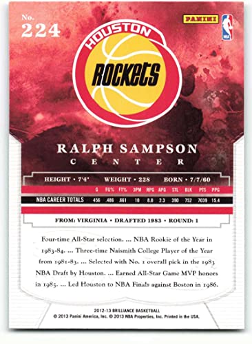 2012-13 Panini Brilliance #224 Ralph Sampson NM-MT Rockets