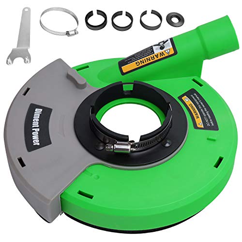 Diment Power Universal Surface Grinding Dust Shroud for Angle Grinder 7-Inch. Collect Grinding Dust-Wood, Stone, Cement, Marble, Rock,Granite, Concrete