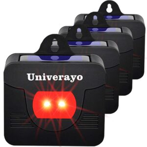 Univerayo Coyote Deterrent Solar Predator Control Light Deer Repellent Device for Nighttime Animal Repeller Fox Skunk Repellent Raccoon Deterrent for Outdoor Garden Yard Chicken Coop - 4 Pack