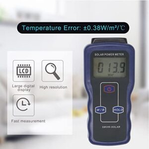 Digital Solar Power Meter, Digital Solar Energy Meter Sun Light Energy Measuring Tester SM206 Sun Light Radiation Testing Instrument Digital High Precision