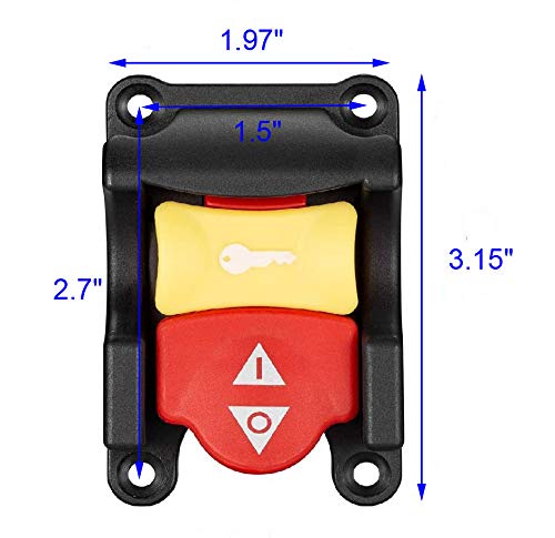 Belleone Table Saw Switch for Ryobi Craftsman, Safety Table Saw Power Switch for Ryobi Craftsman 10" Table Saw Parts, On/Off Switch, 125V/250V, 089110109712 with 4 Poles Power Switch