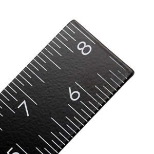 uxcell Angle Ruler 200x300mm 8x12 Inch Metric Double Scale Stainless Steel Dual Side L Shape Square 90 Degree Layout Tool for Woodworker Engineer Black