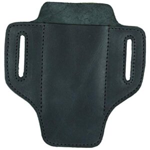 Hide & Drink, Leather Tactical Knife Holster, Multitool Holder, Camping & Outdoor Accessories, Handmade (Charcoal Black)