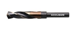 accusize industrial tools 3/4'' ansi m35(h.s.s. + 5% cobalt) s and d drill, 1/2'' shank, 135 degree split point, 0412-0034