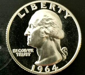 1964 p gem proof silver quarter hand-selected 1/4 dcam us mint