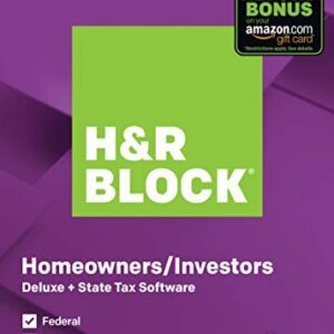 [OLD VERSION] H&R Block Tax Software Deluxe + State 2019 [Amazon Exclusive] [PC Download]
