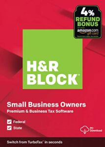 [old version] h&r block tax software premium & business 2019 [amazon exclusive] [pc download]
