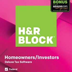 [OLD VERSION] H&R Block Tax Software Deluxe 2019 [Federal Only] [Amazon Exclusive] [Mac Download]