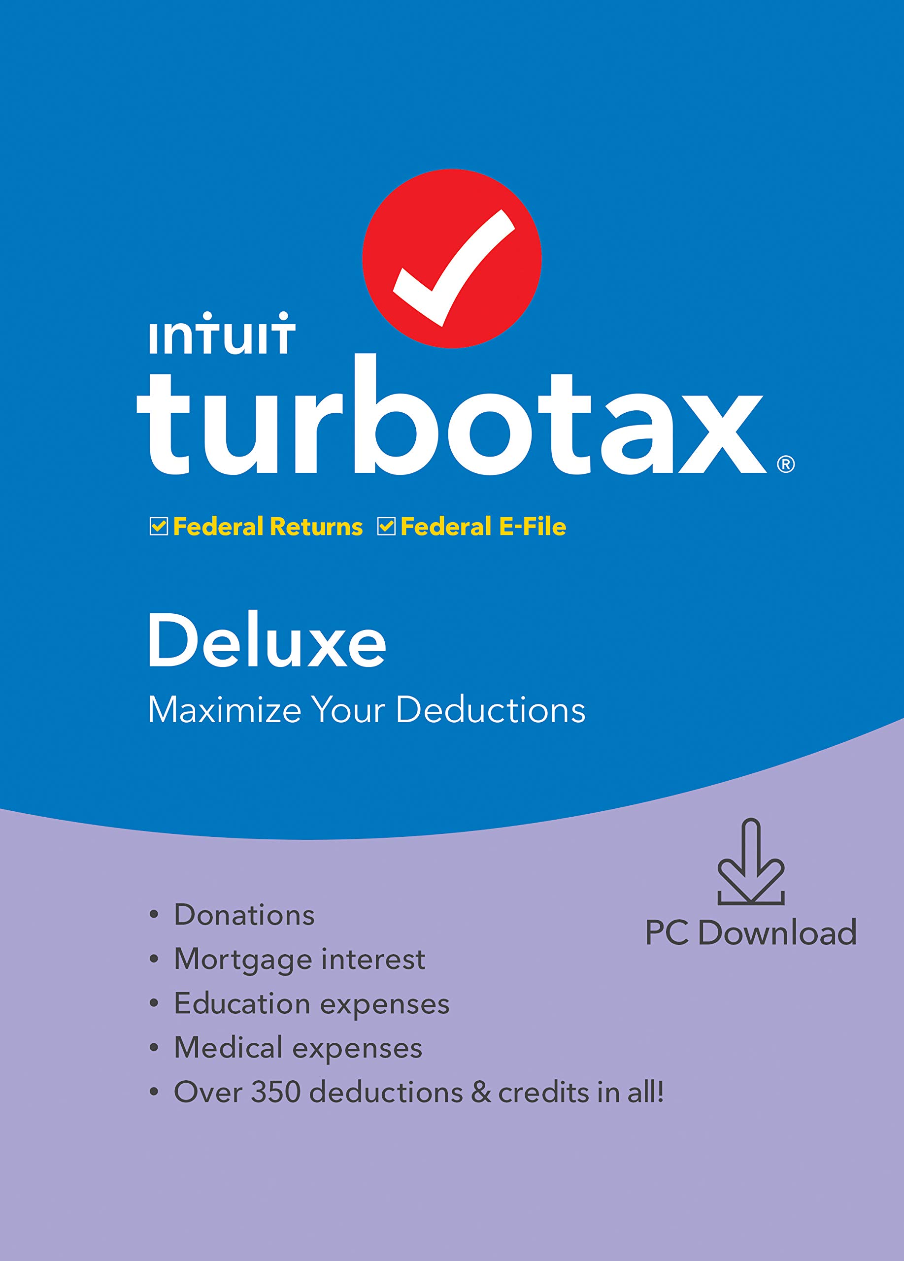 [Old Version] TurboTax Deluxe 2019 Tax Software [PC Download]