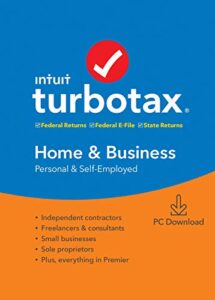 [old version] turbotax home & business + state 2019 tax software [pc download]