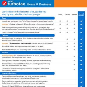 [Old Version] TurboTax Home & Business + State 2019 Tax Software [PC Download]