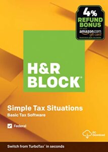 [old version] h&r block tax software basic 2019 [amazon exclusive] [pc download]