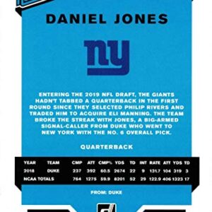 2019 Panini Donruss Football #304 Daniel Jones Rookie Card - Rated Rookie