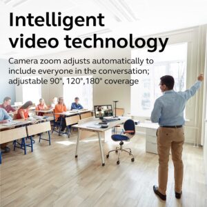 Jabra PanaCast – Intelligent 180° Panoramic-4K Huddle Room Video Camera – Inclusive Video Conferencing Camera with Full Room Coverage, Easy to Set-Up Wide Angle Webcam for Streaming