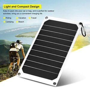 10W Outdoor Solar Panels Portable Waterproof 5V USB High Conversion Rate Solar Module Home Charging for Solar Generator RV Boat Camping Outdoors