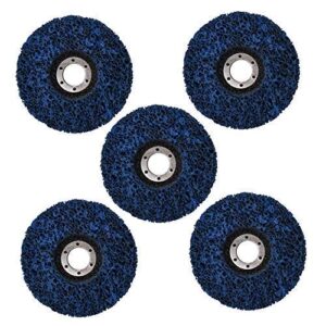 wflnhb 5pcs - 4-1/2" x 7/8" strip&clean discs replacement for angle grinders-removes rust strips paint cleans welds