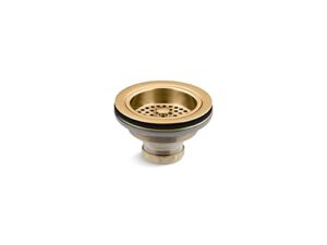 kohler 8799-2mb 8799-2bz duostrainer sink drain and strainer, vibrant brushed moderne brass small