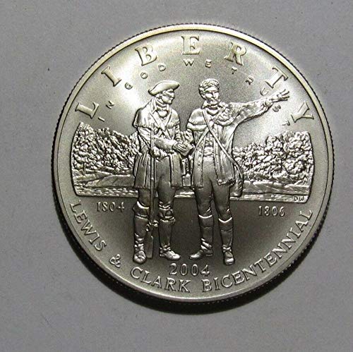 2004 P Lewis and Clark Bicentennial Commemorative Brilliant Uncirculated Silver Dollar US Mint Beautiful BU