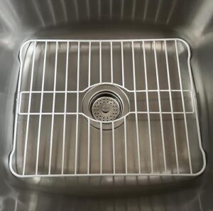 sofinni sink protectors for kitchen sink with white coating sink grate insert grid sink bowl drying rack small (10.5" x 12.5")