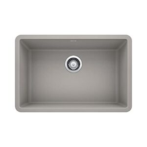 blanco, concrete gray 442890 precis silgranit single bowl undermount kitchen sink