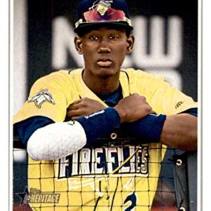 2019 Topps Heritage Minors #153 Ronny Mauricio RC Rookie Columbia Fireflies Baseball Trading Card