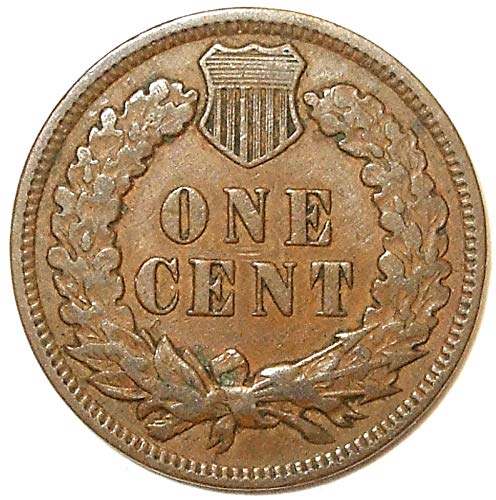 1909 No Mint Mark U.S. Indian Head Cent Full LIBERTY Full Rim 1c Seller Fine to XF