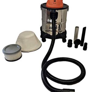 Pellethead Ash Vault Pro 5-Gallon 10-Amp Power Ash Vacuum with Hose Accessories and Heat-Resistant HEPA Filters