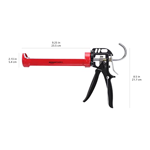 Amazon Basics Heavy Duty Sealant Caulking Gun -310ml/10oz - 12:1 Thrust Ratio, Aluminum handle