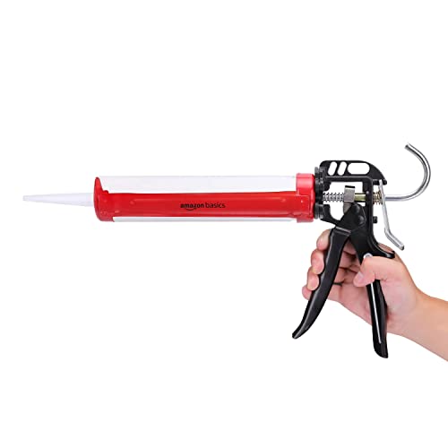 Amazon Basics Heavy Duty Sealant Caulking Gun -310ml/10oz - 12:1 Thrust Ratio, Aluminum handle