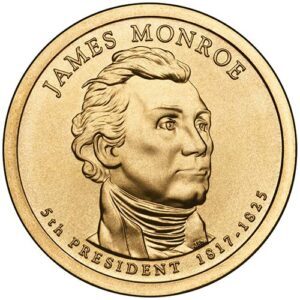 2008 p position a satin finish james monroe presidential dollar choice uncirculated us mint