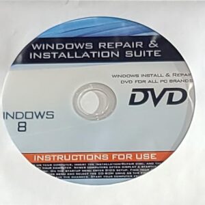 Recovery, Repair & Re-install disc compatible with Win 8 32/64 bit